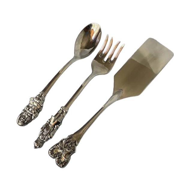 International Silver Company Christmas Holiday 3 PC Serving Set Silver Plated - Picture 3 of 9